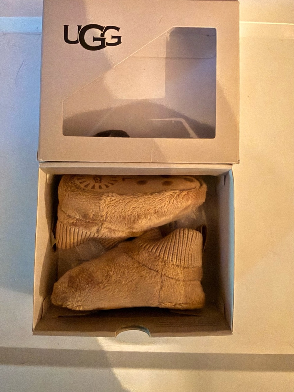 UGG Kids Shearling-Lined Booties — Chestnut Tan